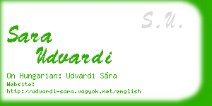 sara udvardi business card